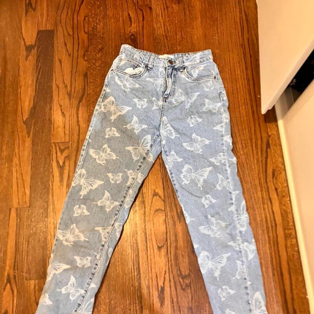 Cotton On Blue High Rise Jeans with Relaxed Fit